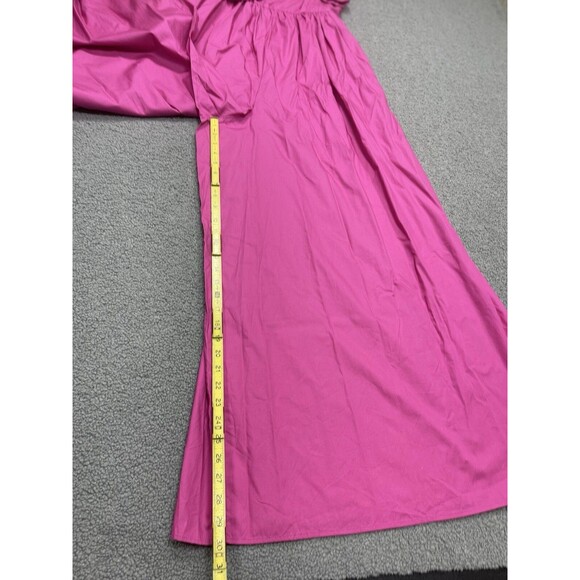 Anthropologie Hutch Jumpsuit Pink Poplin Bow Preppy Boho Retro Vacay Large NWT - Picture 6 of 12